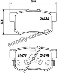 Sada brzdových destiček BREMBO P28061