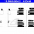 Sada příslušenství, obložení kotoučové brzdy ATE  13.0460-0454 (AT 610454)