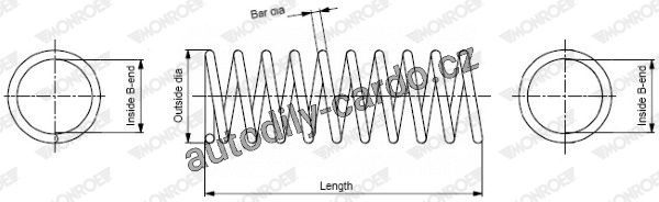 Pružina tlumiče pérování MONROE (MO SP3949) autodily