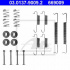 Sada příslušenství, brzdové čelisti ATE 03.0137-9009 (AT 669009)