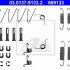 Sada příslušenství, brzdové čelisti ATE 03.0137-9133 (AT 669133)
