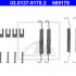 Sada příslušenství, brzdové čelisti ATE 03.0137-9178 (AT 669178)