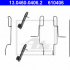 Sada příslušenství, obložení kotoučové brzdy ATE 13.0460-0406 (AT 610406)