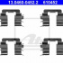 Sada příslušenství, obložení kotoučové brzdy ATE 13.0460-0452 (AT 610452)