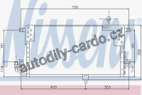 Chladič klimatizace NISSENS 94329
