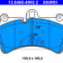 Sada brzdových destiček ATE 13.0460-4993 (AT 604993) - AUDI, PORSCHE, VW