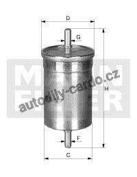 Palivový filtr MANN WK612/1 (MF WK612/1)