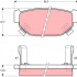 Sada brzdových destiček TRW GDB381 - SUBARU 1800XT COUPE 84-