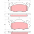 Sada brzdových destiček TRW GDB3136 - SUBARU