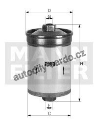 Palivový filtr MANN WK618 (MF WK618) - FIAT, LANCIA, SAAB, VOLVO, VW