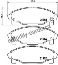 Sada brzdových destiček BREMBO P16007 - DAIHATSU