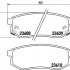 Sada brzdových destiček BREMBO P30030 - HYUNDAI, KIA, MITSUBISHI