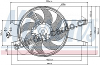 Ventilátor chladiče NISSENS 85579