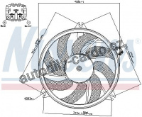 Ventilátor chladiče NISSENS 85671