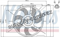 Ventilátor chladiče NISSENS 85182