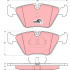 Sada brzdových destiček TRW GDB1064 - JAGUAR XJ6-XJ12