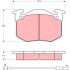 Sada brzdových destiček TRW GDB386 - PEUGEOT 505 79-