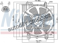 Ventilátor chladiče klimatizace NISSENS 85284