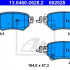 Sada brzdových destiček, kotoučová brzda - ATE 13.0460-2628 (602628)