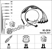 Sada kabelů pro zapalování NGK RC-ZX16 - MAZDA