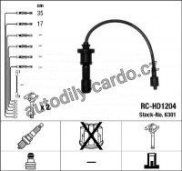 Sada kabelů pro zapalování NGK RC-HD1204
