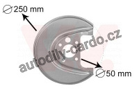 Ochranný plech proti rozstřikování, brzdový kotouč VAN WEZEL 5888373