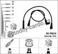 Sada kabelů pro zapalování NGK RC-PG616 - PEUGEOT