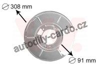 Ochranný plech proti rozstřikování, brzdový kotouč VAN WEZEL 0646373