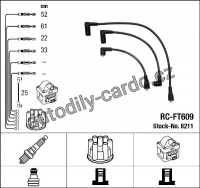 Sada kabelů pro zapalování NGK RC-FT609 - FIAT