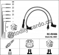 Sada kabelů pro zapalování NGK RC-RV406 - LAND ROVER, TRIUMPH