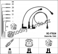 Sada kabelů pro zapalování NGK RC-FT634 - FIAT