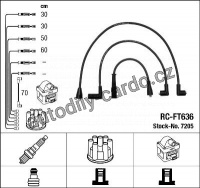 Sada kabelů pro zapalování NGK RC-FT636 - FIAT