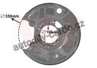 Ochranný plech proti rozstřikování, brzdový kotouč VAN WEZEL 3032373