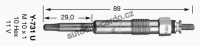 Žhavící svíčka NGK Y-731U - CITROËN, PEUGEOT