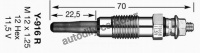 Žhavící svíčka NGK Y-916R - MERCEDES-BENZ