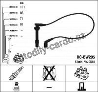 Sada kabelů pro zapalování NGK RC-BW205 - BMW