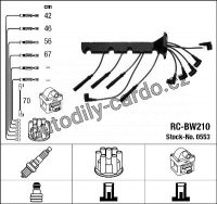 Sada kabelů pro zapalování NGK RC-BW210 - BMW