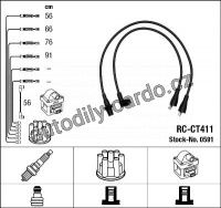 Sada kabelů pro zapalování NGK RC-CT411 - PEUGEOT