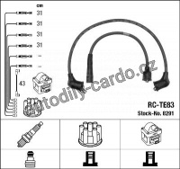 Sada kabelů pro zapalování NGK RC-TE83 - DAIHATSU, TOYOTA