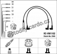 Sada kabelů pro zapalování NGK RC-VW1102 - AUDI, VW