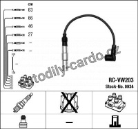 Sada kabelů pro zapalování NGK RC-VW203 - SEAT