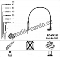 Sada kabelů pro zapalování NGK RC-VW249 - ŠKODA, VW