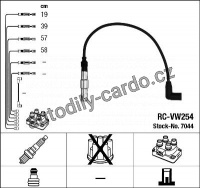 Sada kabelů pro zapalování NGK RC-VW254 - AUDI, SEAT, ŠKODA, VW