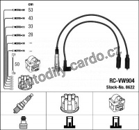 Sada kabelů pro zapalování NGK RC-VW904 - SEAT, VW