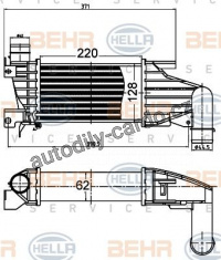 Chladič turba HELLA BHS 8ML376988404