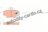 Sada brzdových destiček TRW GDB400 - RENAULT CLIO I 90-