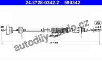 Spojkové lanko ATE 24.3728-0342 (590342)