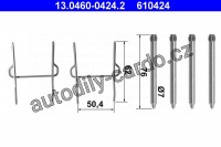 Sada příslušenství, brzdové čelisti ATE 13.0460-0424 (AT 610424) - CITROËN, PEUGEOT