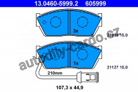 Sada brzdových destiček ATE 13.0460-5999 (AT 605999) - ROVER