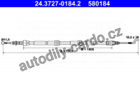 Lanko ruční brzdy ATE 24.3727-0184 (AT 580184)